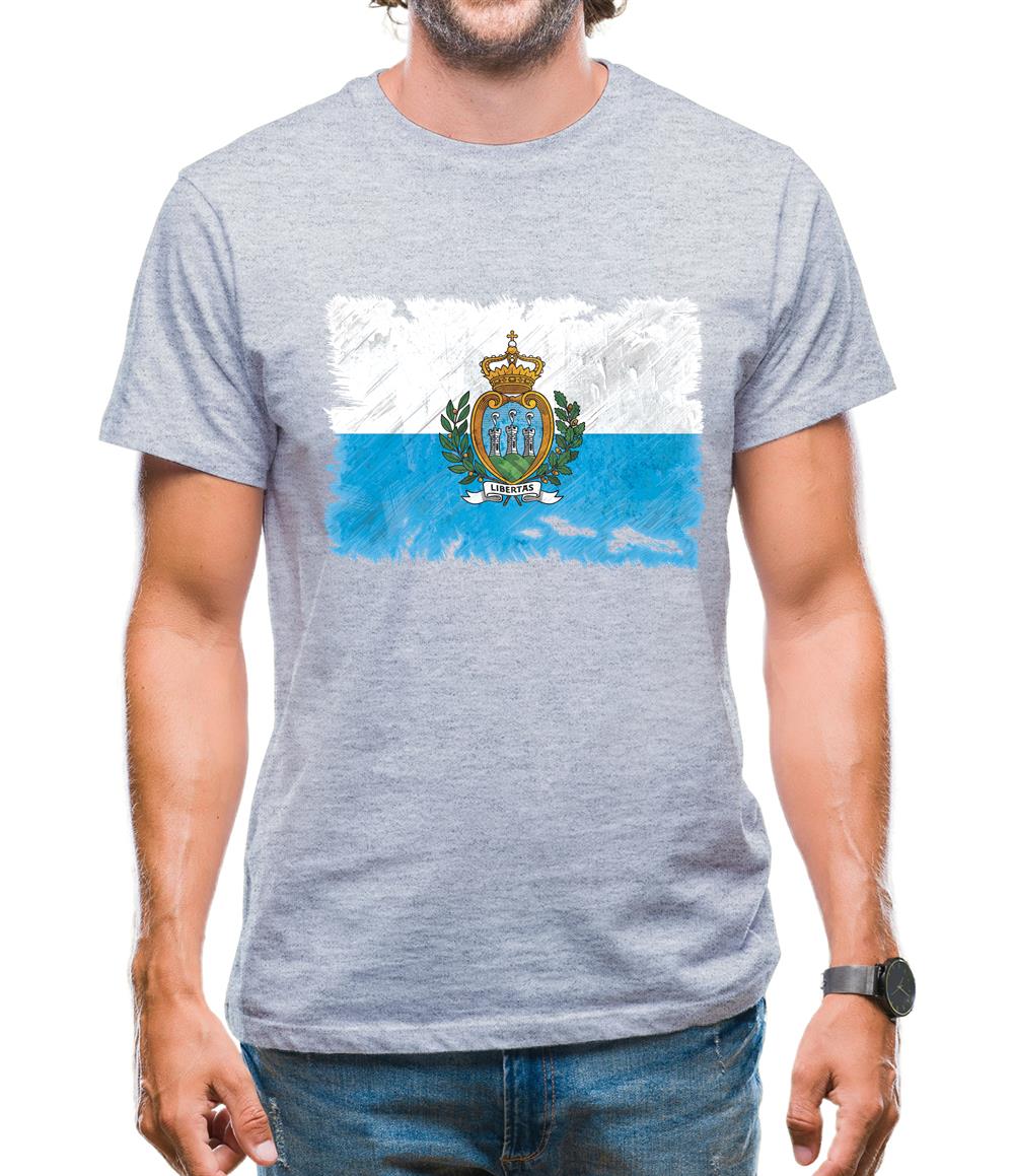 San Marino Grunge Style Flag Mens T-Shirt San Marino Grunge Style Flag Mens T-Shirt