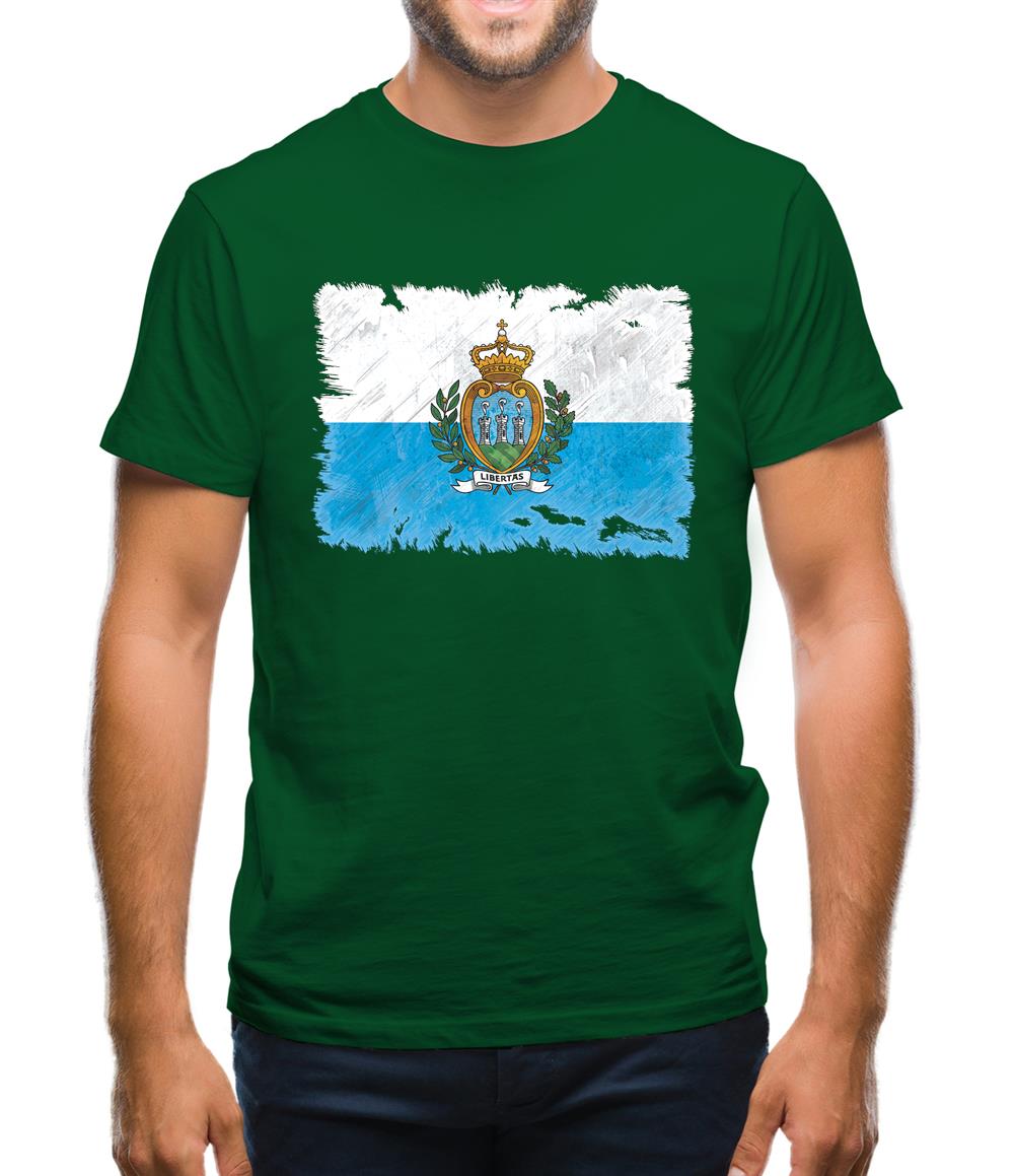 San Marino Grunge Style Flag Mens T-Shirt San Marino Grunge Style Flag Mens T-Shirt