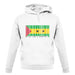Sao Tome And Principe Barcode Style Flag unisex hoodie Sao Tome And Principe Barcode Style Flag unisex hoodie