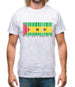 Sao Tome And Principe Barcode Style Flag Mens T-Shirt Sao Tome And Principe Barcode Style Flag Mens T-Shirt