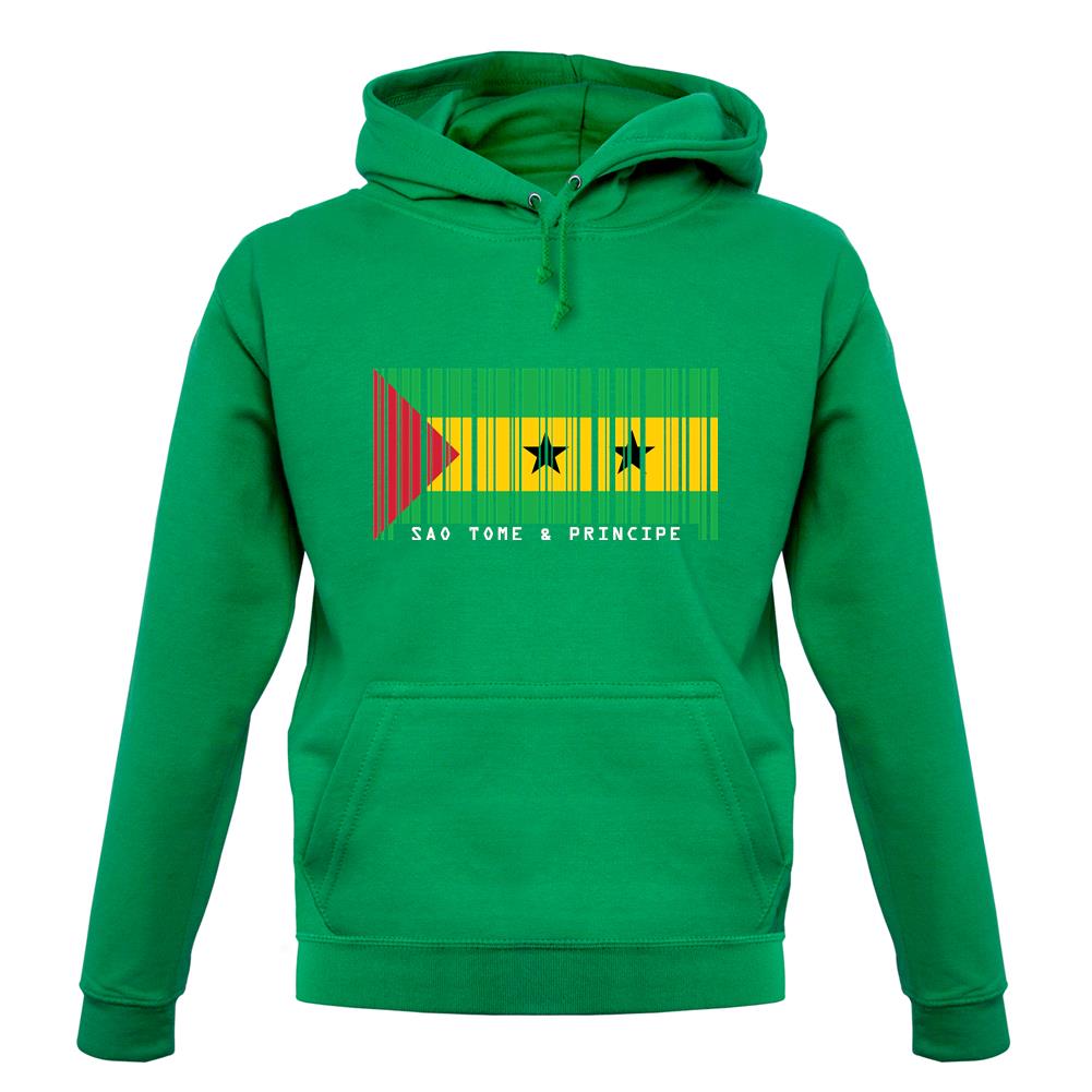 Sao Tome And Principe Barcode Style Flag unisex hoodie Sao Tome And Principe Barcode Style Flag unisex hoodie