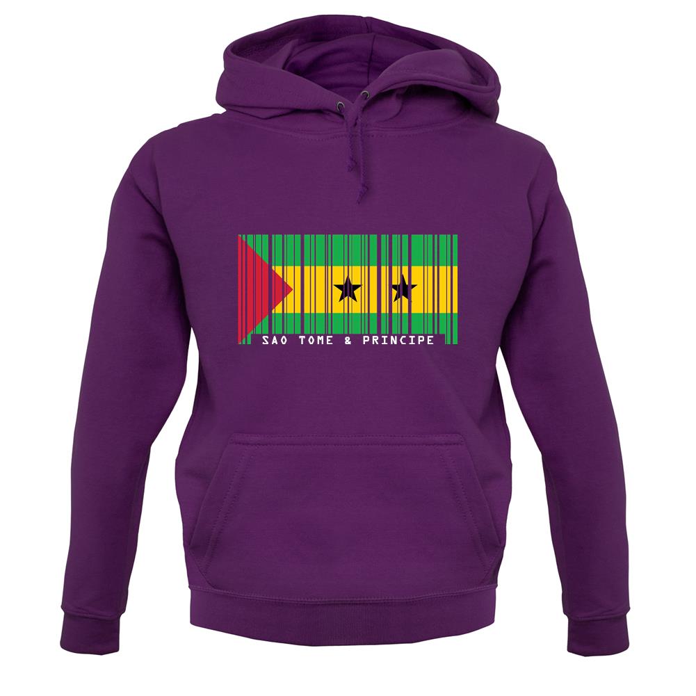 Sao Tome And Principe Barcode Style Flag unisex hoodie Sao Tome And Principe Barcode Style Flag unisex hoodie