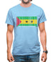 Sao Tome And Principe Barcode Style Flag Mens T-Shirt Sao Tome And Principe Barcode Style Flag Mens T-Shirt