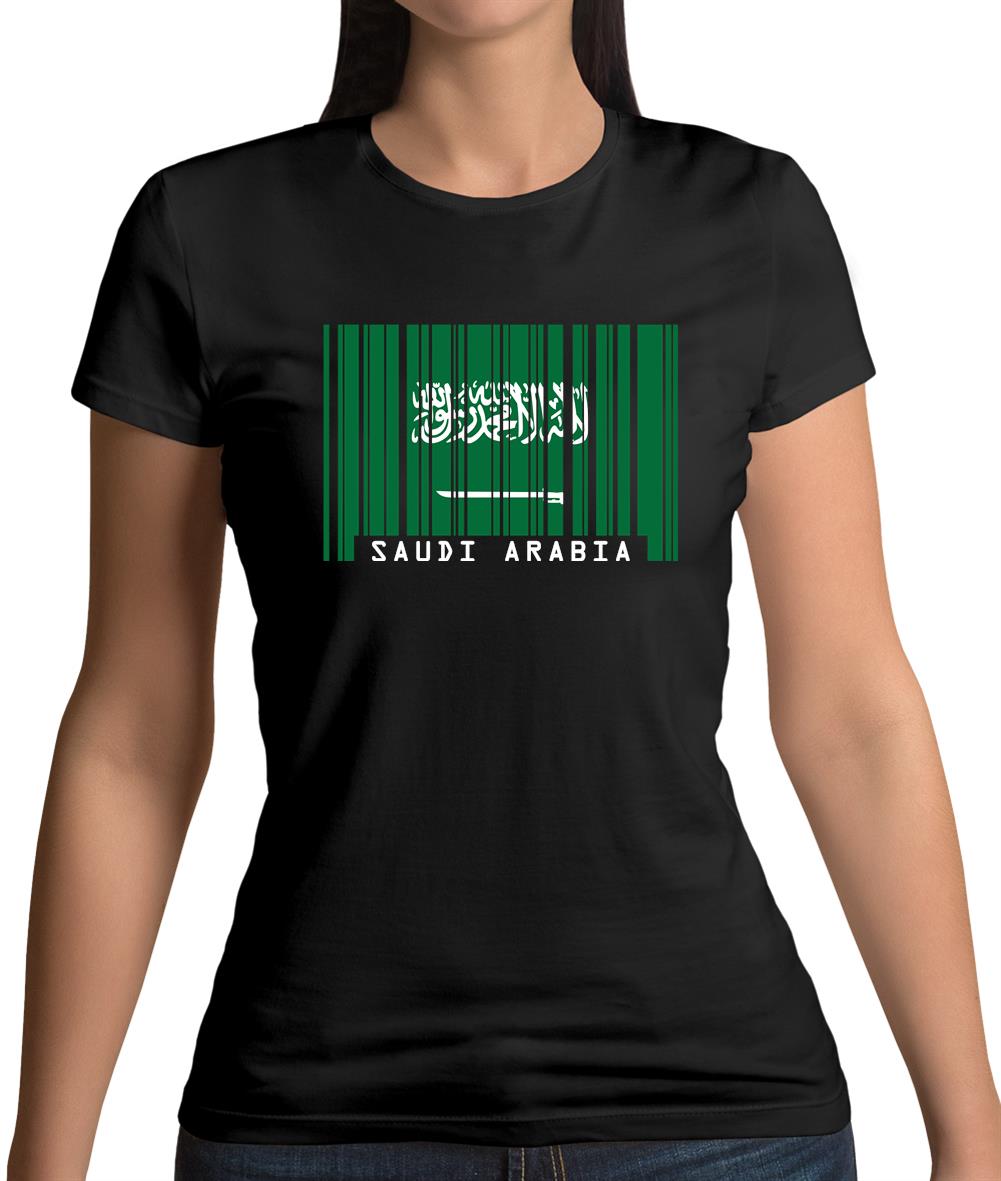 Saudi Arabia Barcode Style Flag Womens T-Shirt Saudi Arabia Barcode Style Flag Womens T-Shirt