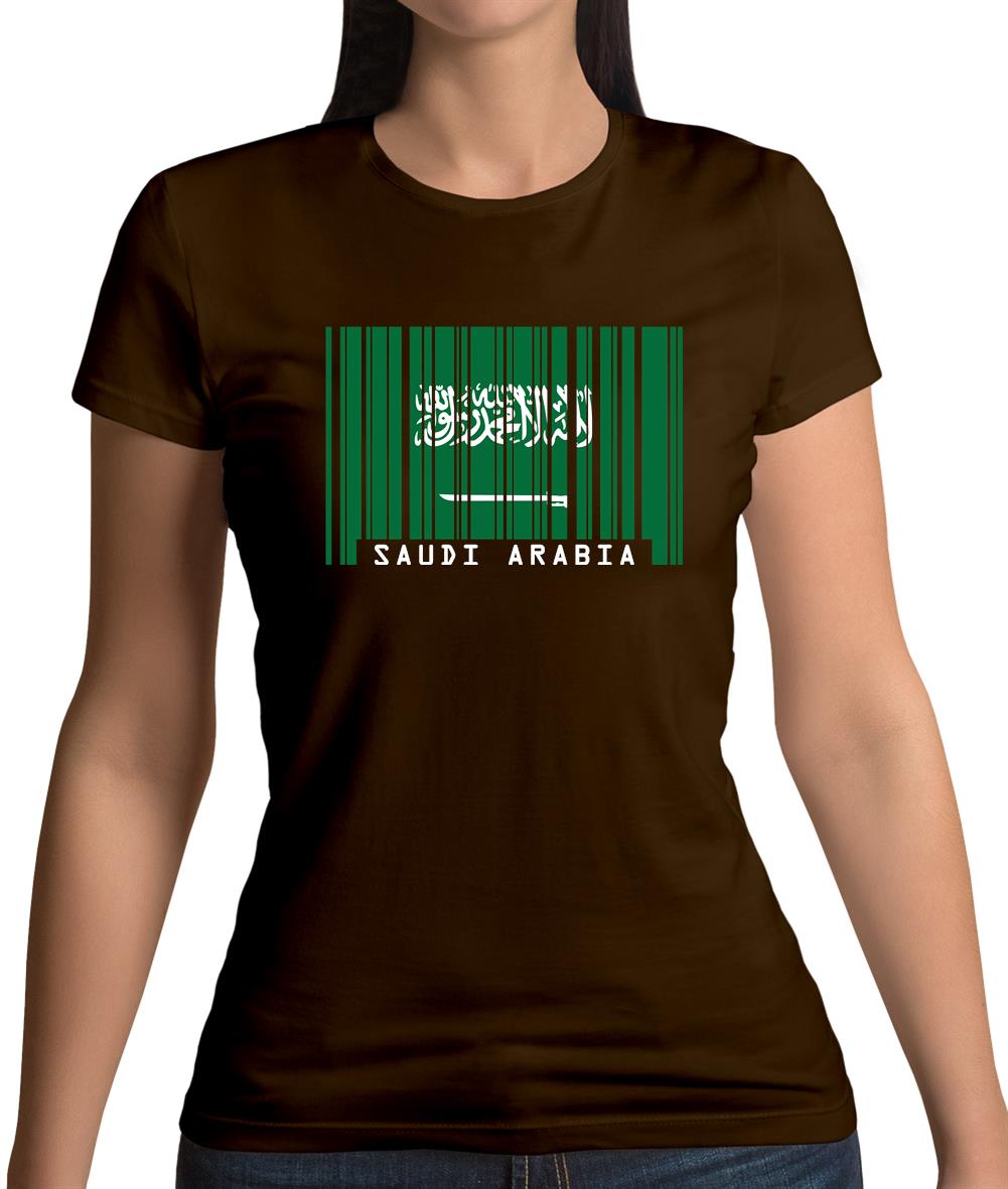 Saudi Arabia Barcode Style Flag Womens T-Shirt Saudi Arabia Barcode Style Flag Womens T-Shirt