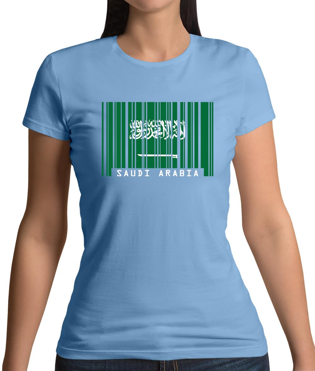 Saudi Arabia Barcode Style Flag Womens T-Shirt Saudi Arabia Barcode Style Flag Womens T-Shirt