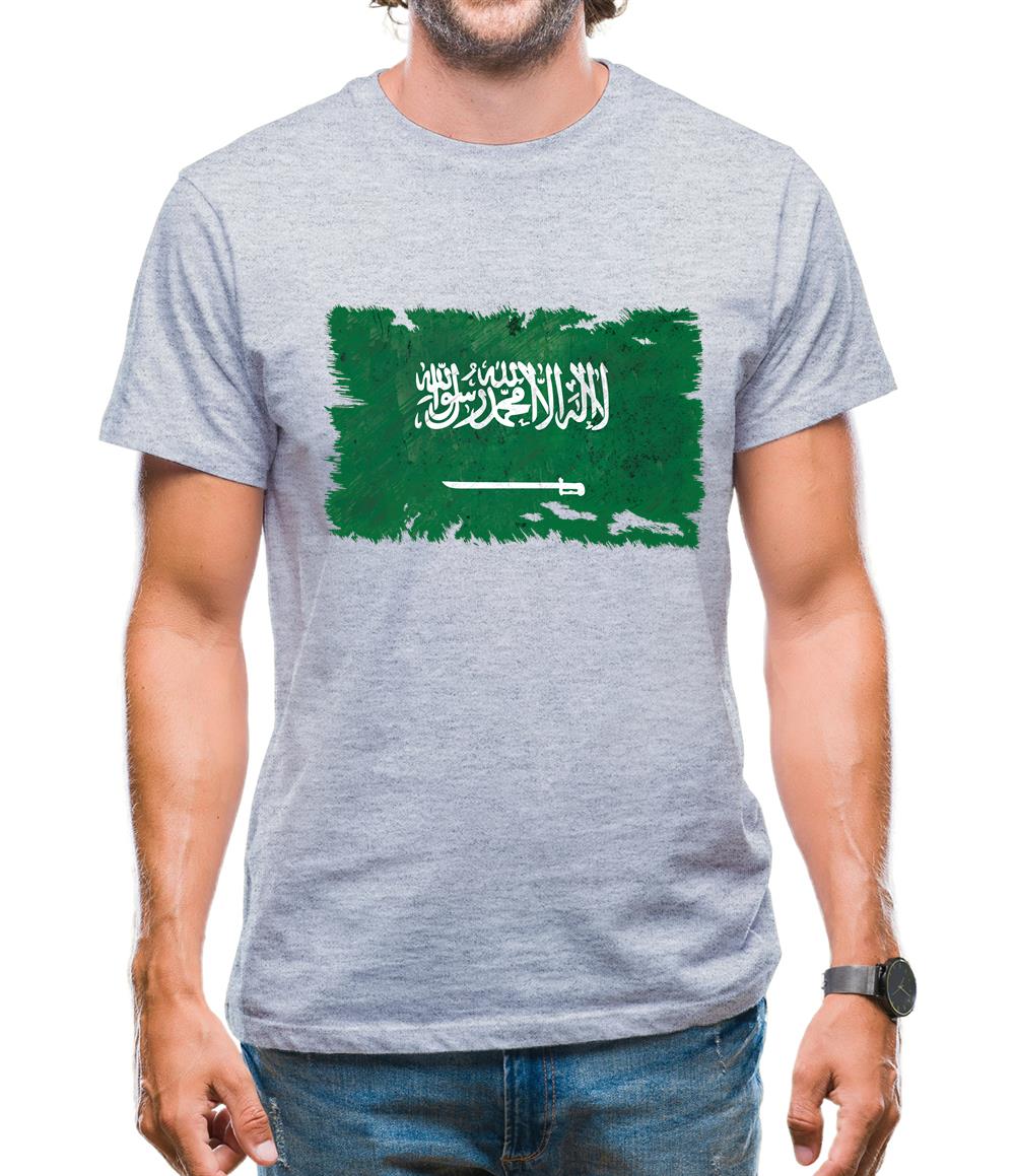 Saudi Arabia Grunge Style Flag Mens T-Shirt Saudi Arabia Grunge Style Flag Mens T-Shirt