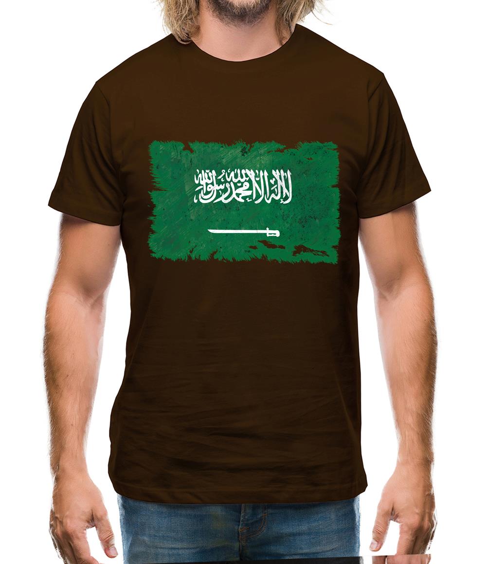 Saudi Arabia Grunge Style Flag Mens T-Shirt Saudi Arabia Grunge Style Flag Mens T-Shirt