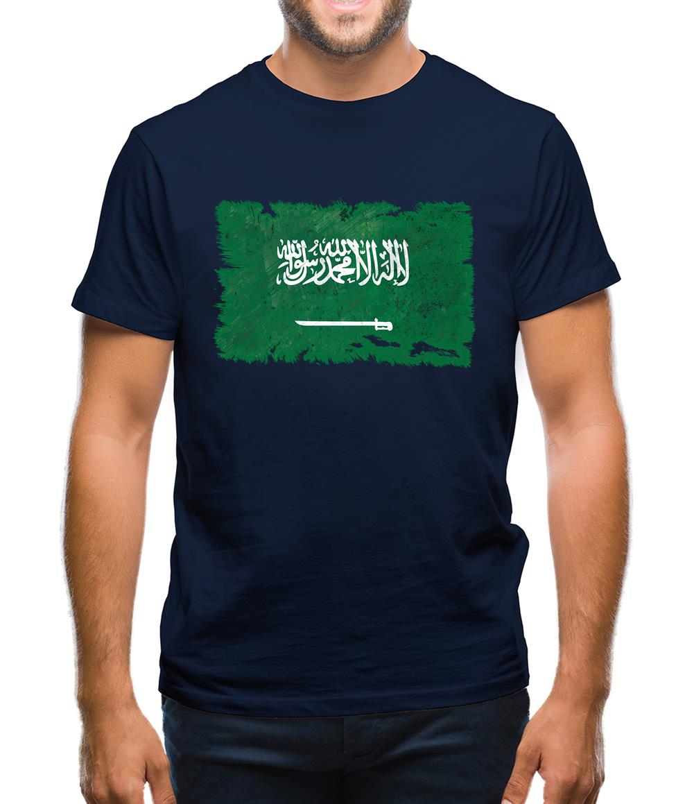 Saudi Arabia Grunge Style Flag Mens T-Shirt Saudi Arabia Grunge Style Flag Mens T-Shirt