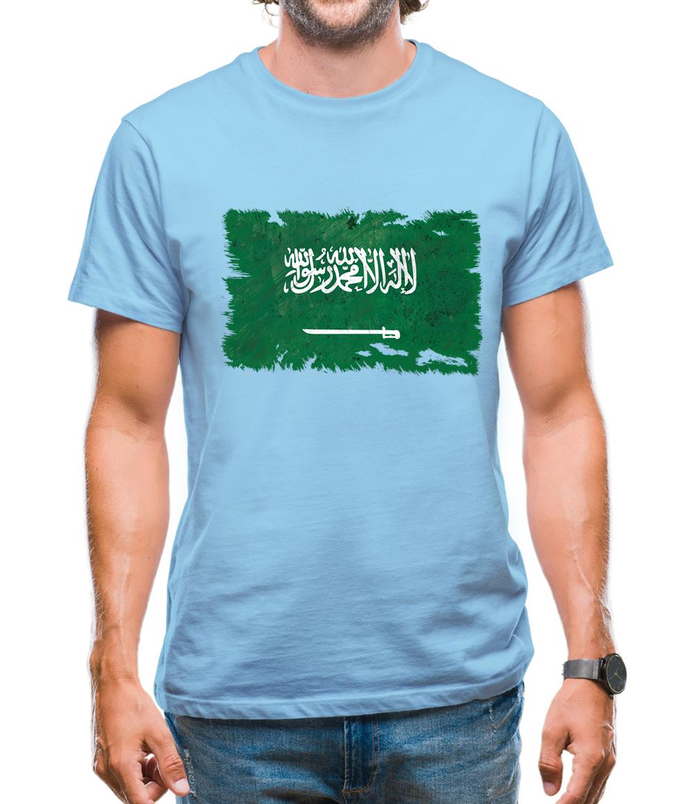 Saudi Arabia Grunge Style Flag Mens T-Shirt Saudi Arabia Grunge Style Flag Mens T-Shirt