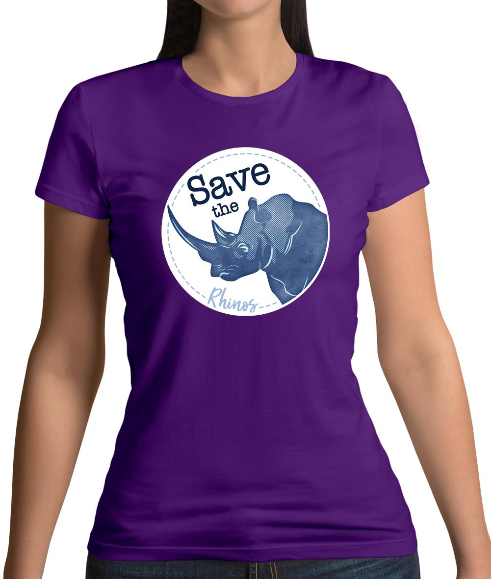 Save The Rhinos Womens T-Shirt Save The Rhinos Womens T-Shirt