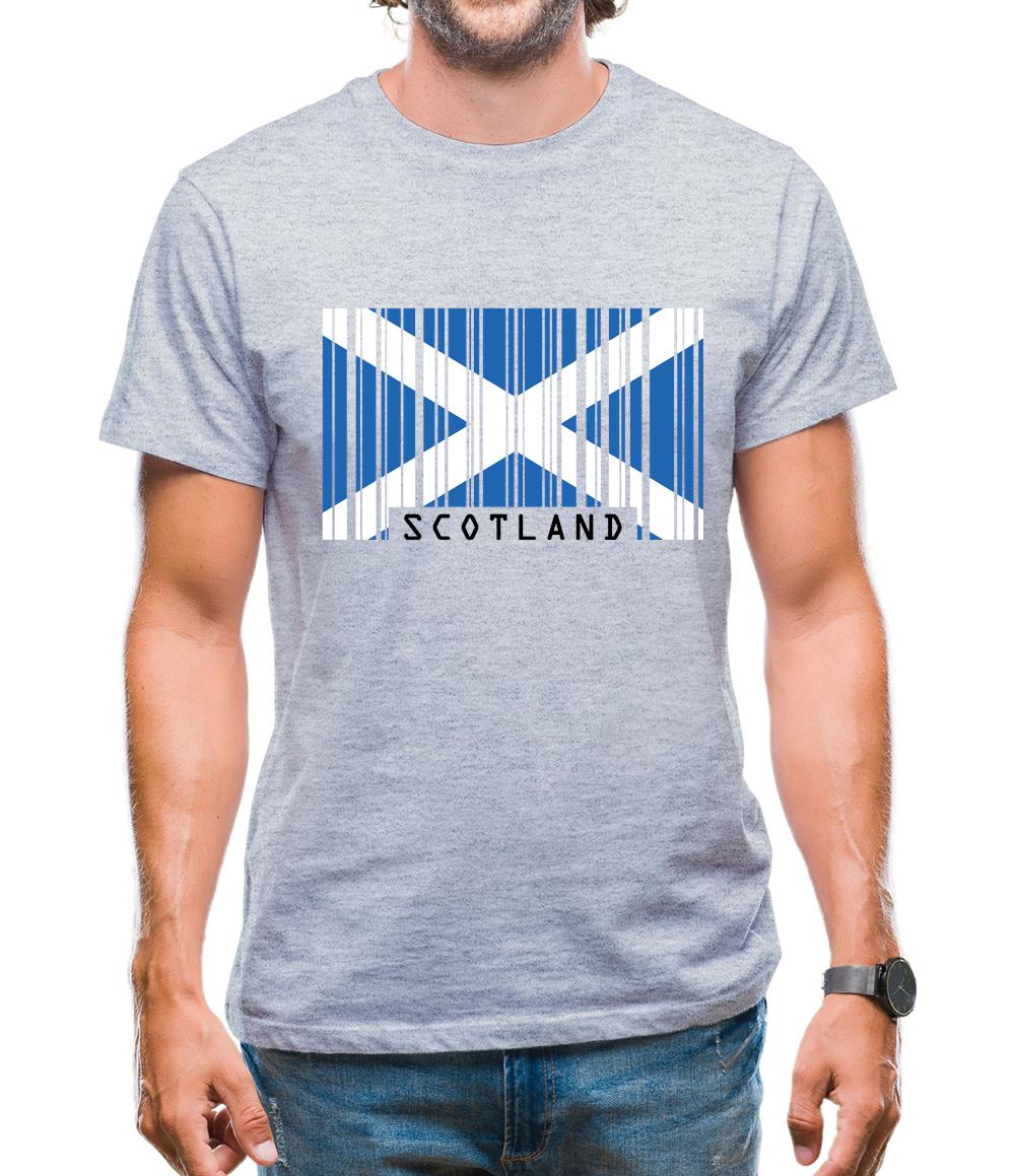 Scotland Barcode Style Flag Mens T-Shirt Scotland Barcode Style Flag Mens T-Shirt