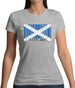 Scotland Barcode Style Flag Womens T-Shirt Scotland Barcode Style Flag Womens T-Shirt