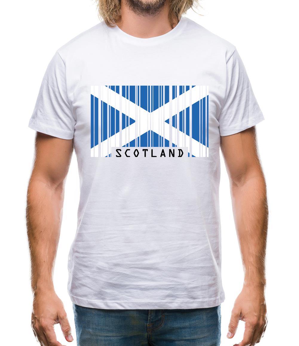 Scotland Barcode Style Flag Mens T-Shirt Scotland Barcode Style Flag Mens T-Shirt