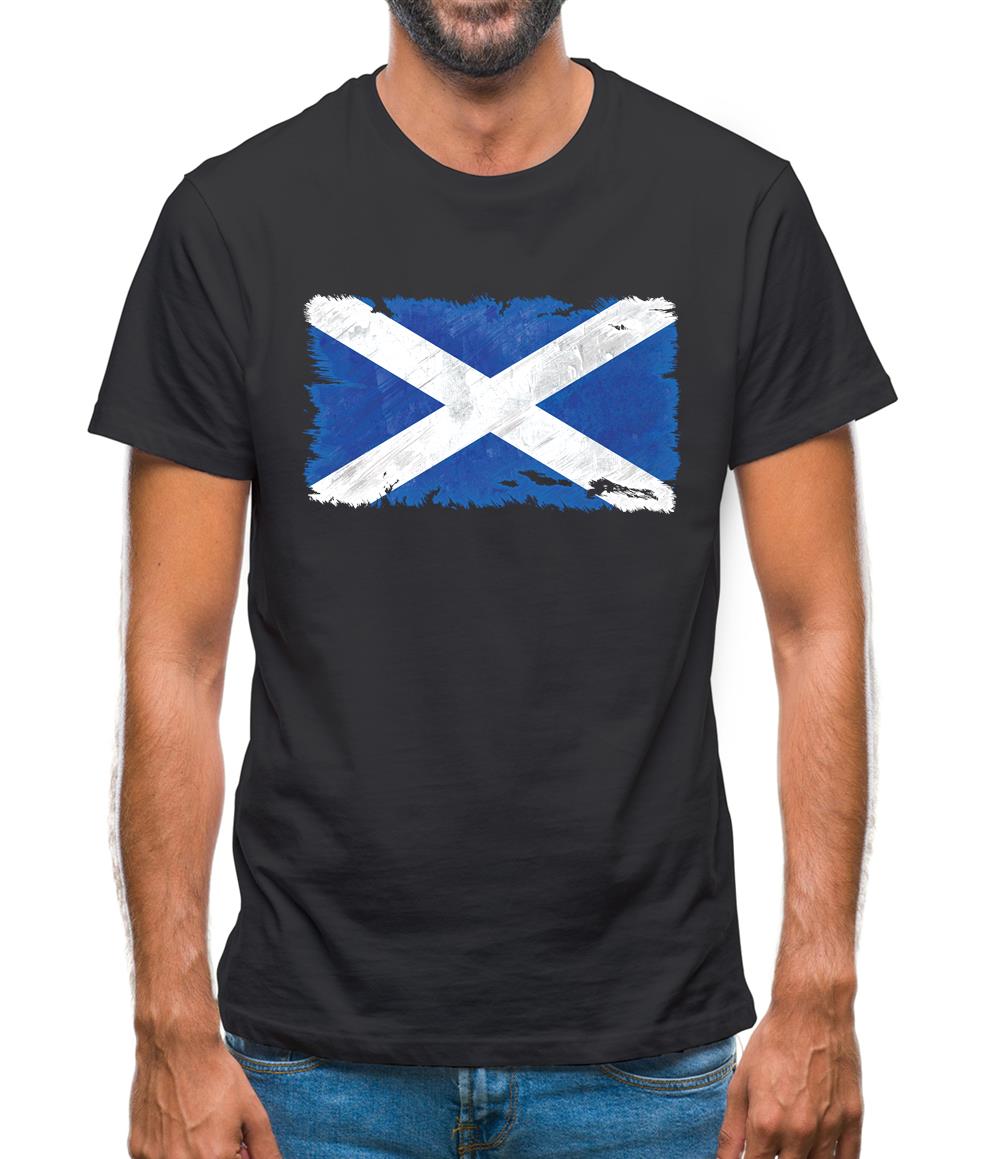 Scotland Grunge Style Flag Mens T-Shirt Scotland Grunge Style Flag Mens T-Shirt