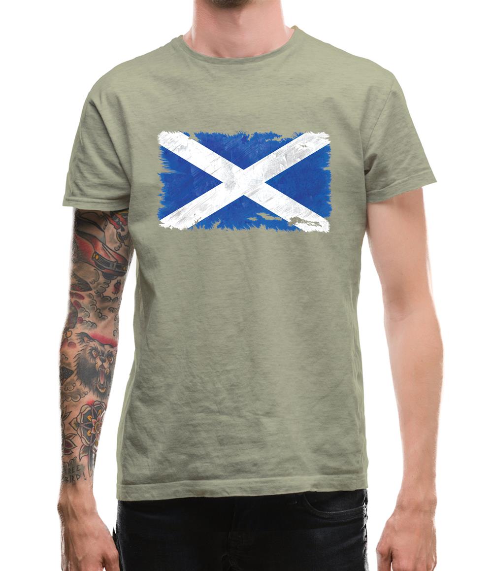 Scotland Grunge Style Flag Mens T-Shirt Scotland Grunge Style Flag Mens T-Shirt