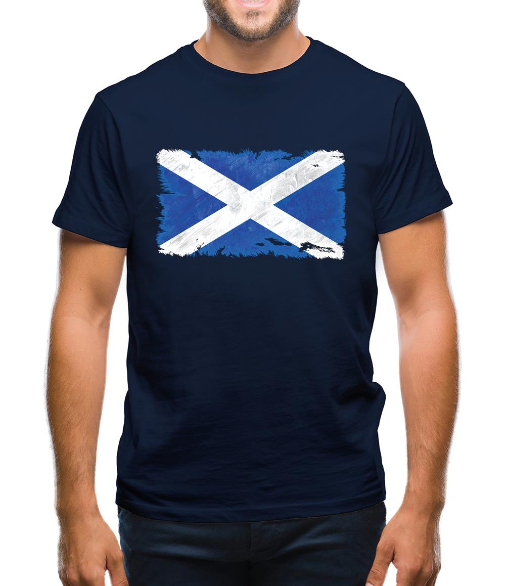 Scotland Grunge Style Flag Mens T-Shirt Scotland Grunge Style Flag Mens T-Shirt