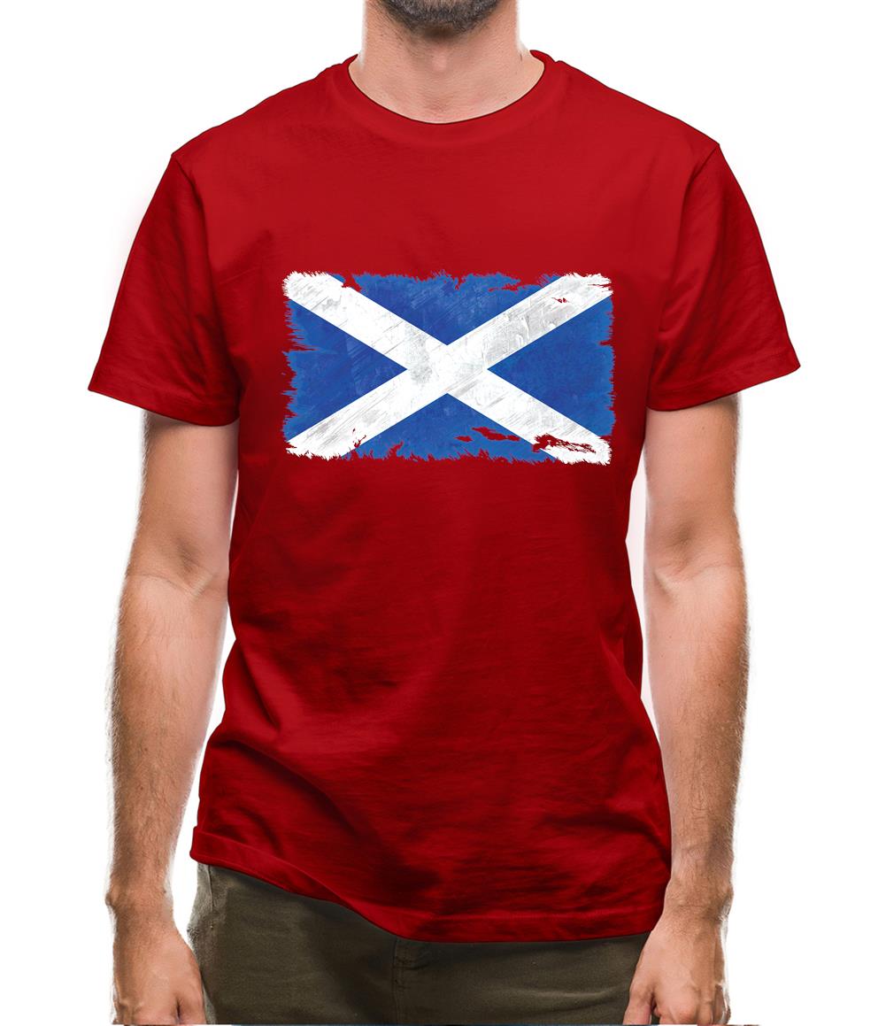 Scotland Grunge Style Flag Mens T-Shirt Scotland Grunge Style Flag Mens T-Shirt