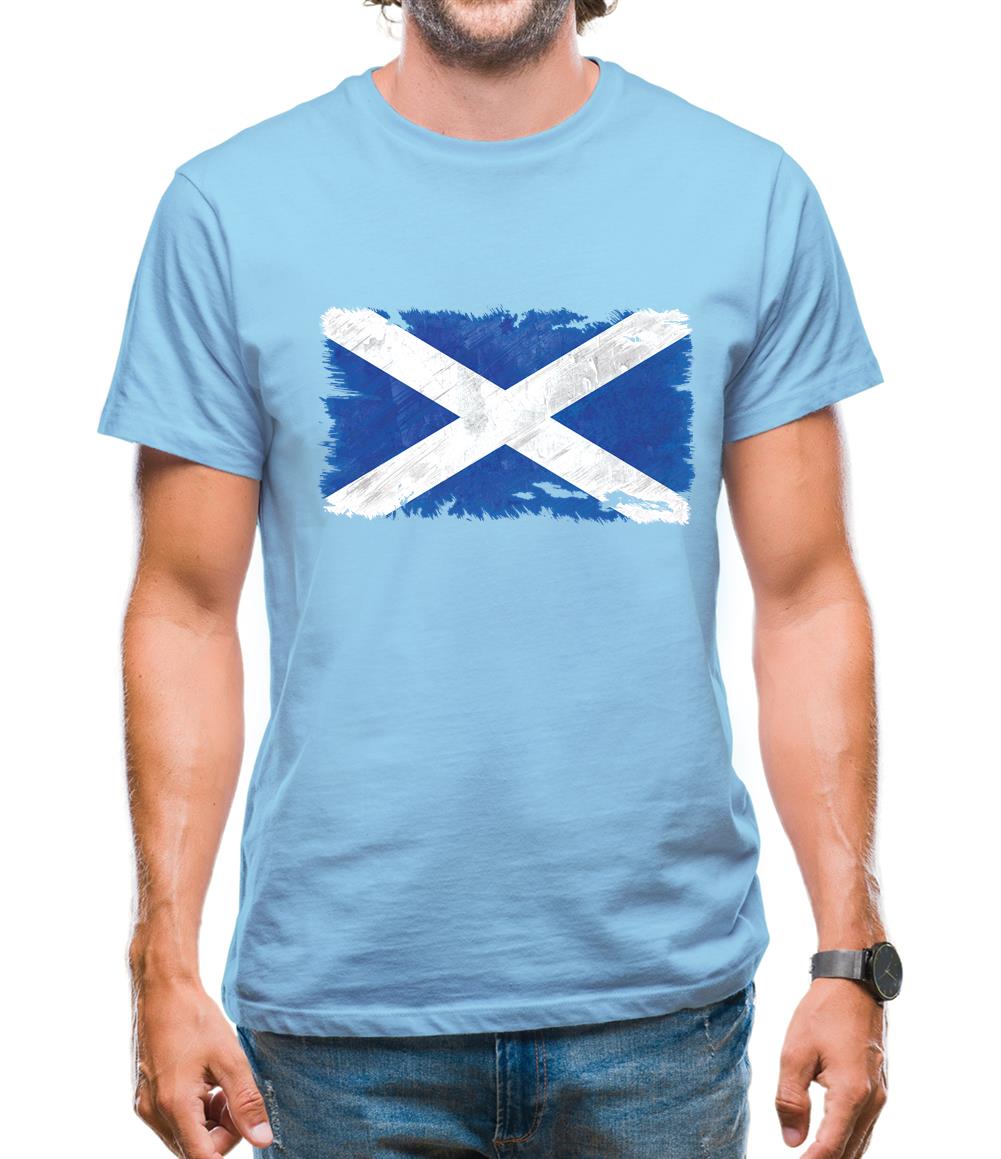 Scotland Grunge Style Flag Mens T-Shirt Scotland Grunge Style Flag Mens T-Shirt