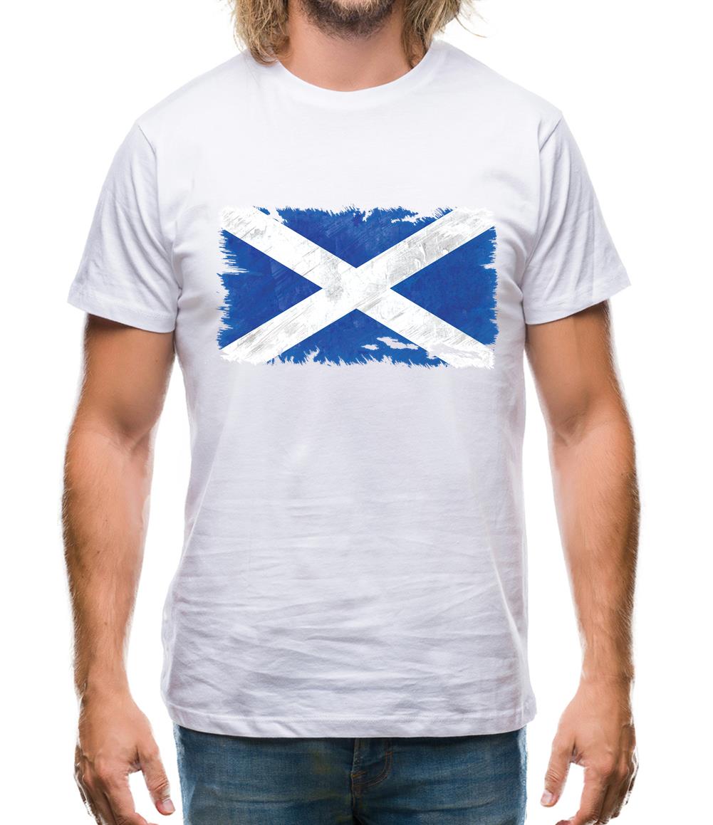 Scotland Grunge Style Flag Mens T-Shirt Scotland Grunge Style Flag Mens T-Shirt