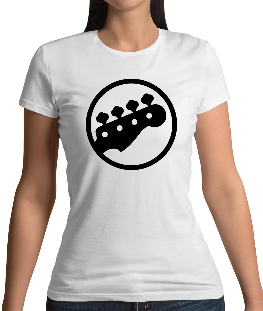 Bass Guitar Headstock Womens T-Shirt Bass Guitar Headstock Womens T-Shirt