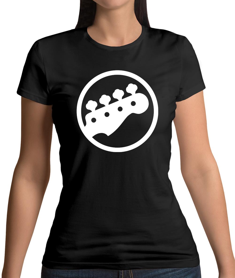 Bass Guitar Headstock Womens T-Shirt Bass Guitar Headstock Womens T-Shirt