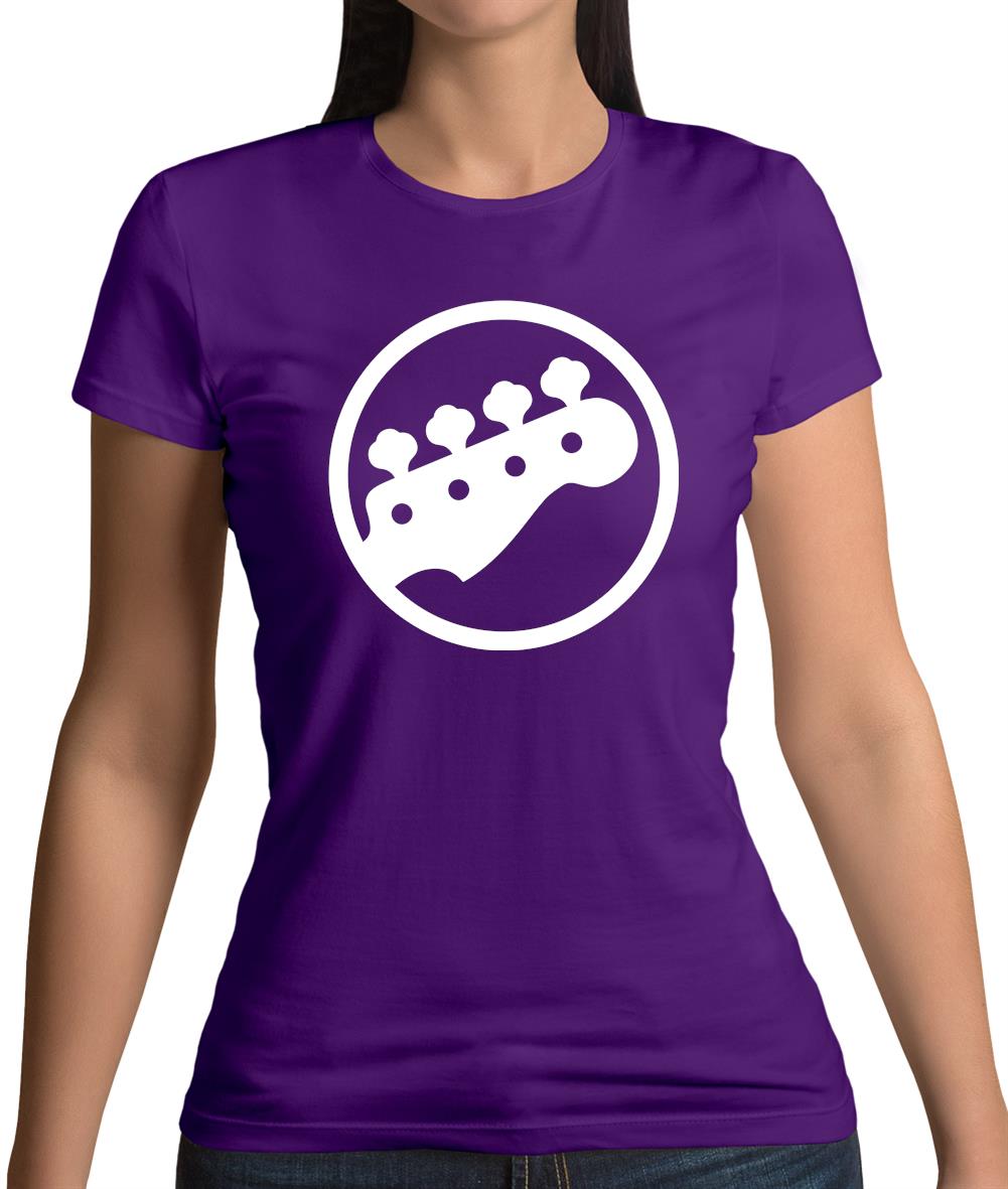 Bass Guitar Headstock Womens T-Shirt Bass Guitar Headstock Womens T-Shirt