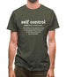 Self Control Definition Mens T-Shirt Self Control Definition Mens T-Shirt