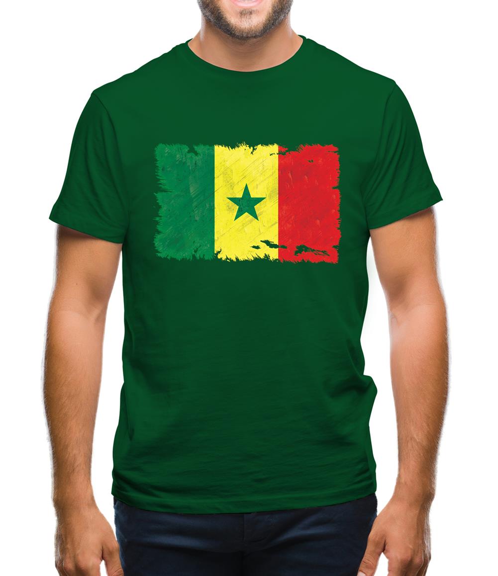 Senegal Grunge Style Flag Mens T-Shirt Senegal Grunge Style Flag Mens T-Shirt