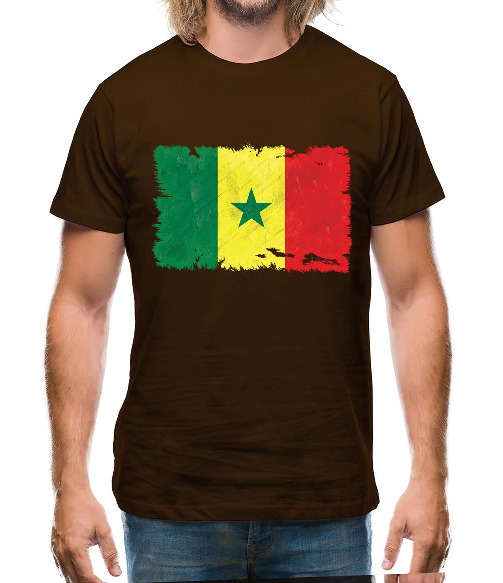 Senegal Grunge Style Flag Mens T-Shirt Senegal Grunge Style Flag Mens T-Shirt