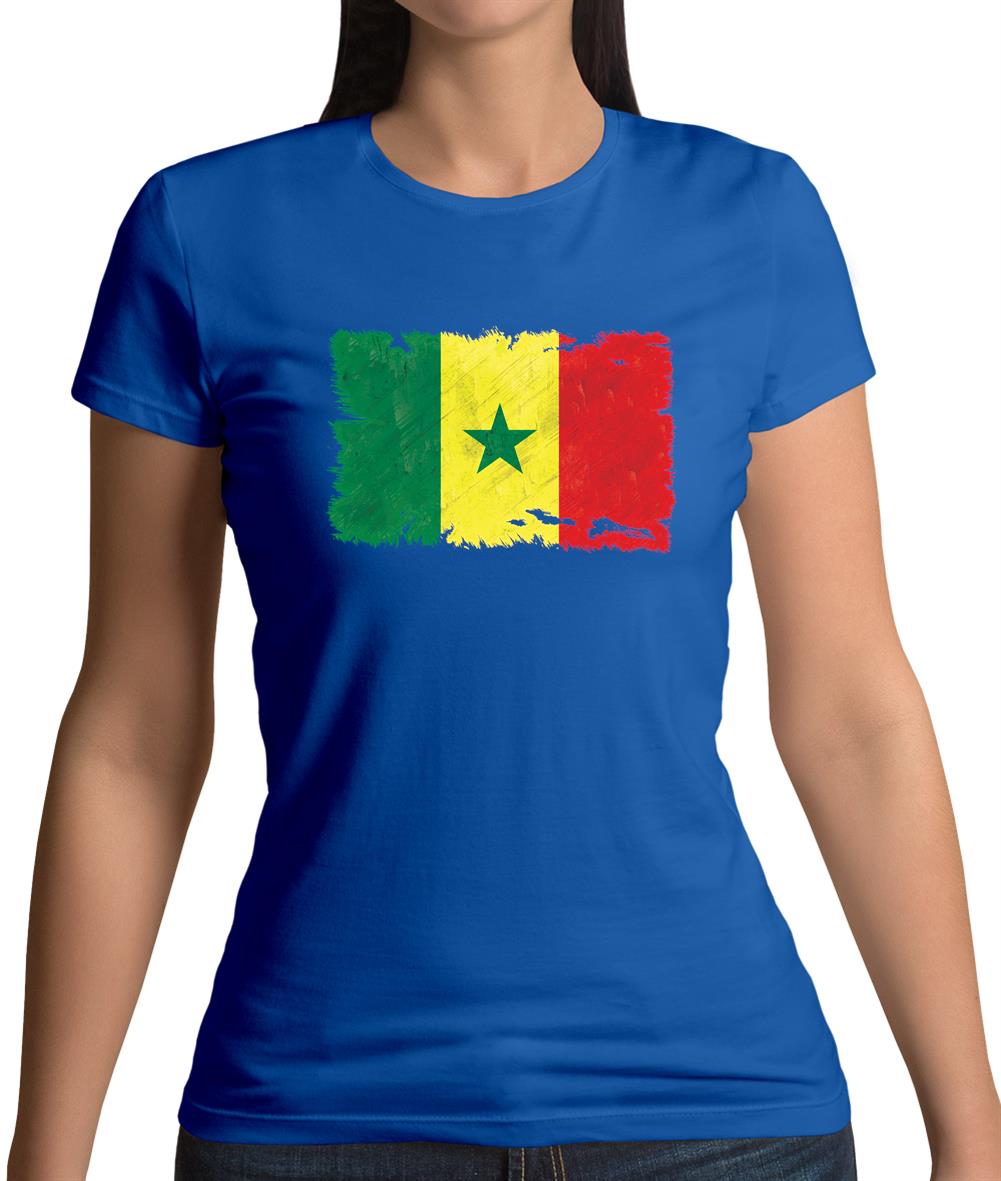 Senegal Grunge Style Flag Womens T-Shirt Senegal Grunge Style Flag Womens T-Shirt