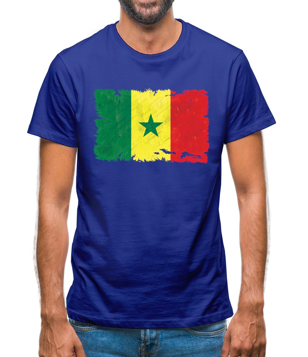 Senegal Grunge Style Flag Mens T-Shirt Senegal Grunge Style Flag Mens T-Shirt