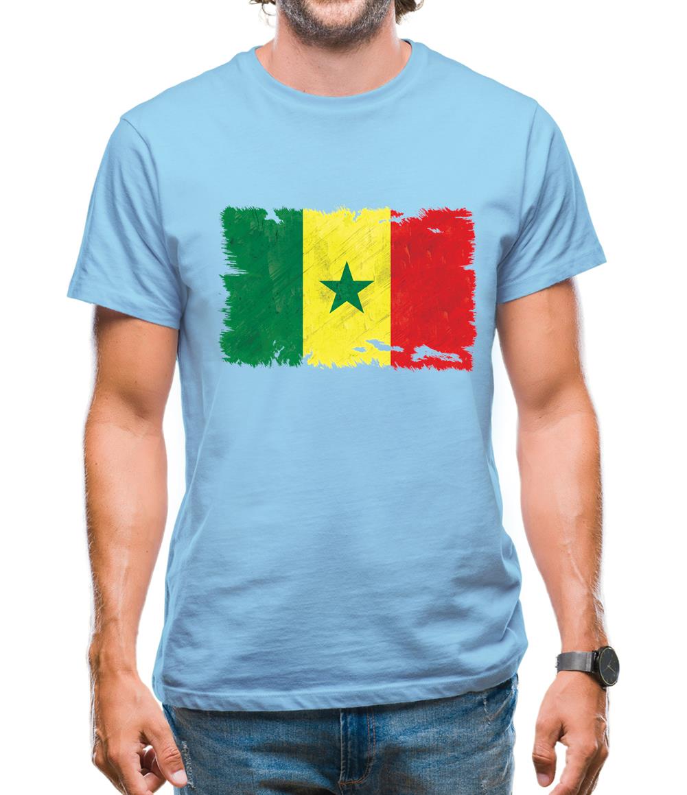 Senegal Grunge Style Flag Mens T-Shirt Senegal Grunge Style Flag Mens T-Shirt