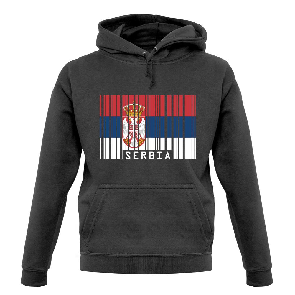 Serbia Barcode Style Flag unisex hoodie Serbia Barcode Style Flag unisex hoodie