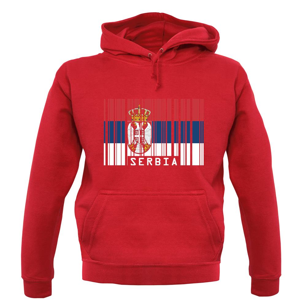 Serbia Barcode Style Flag unisex hoodie Serbia Barcode Style Flag unisex hoodie