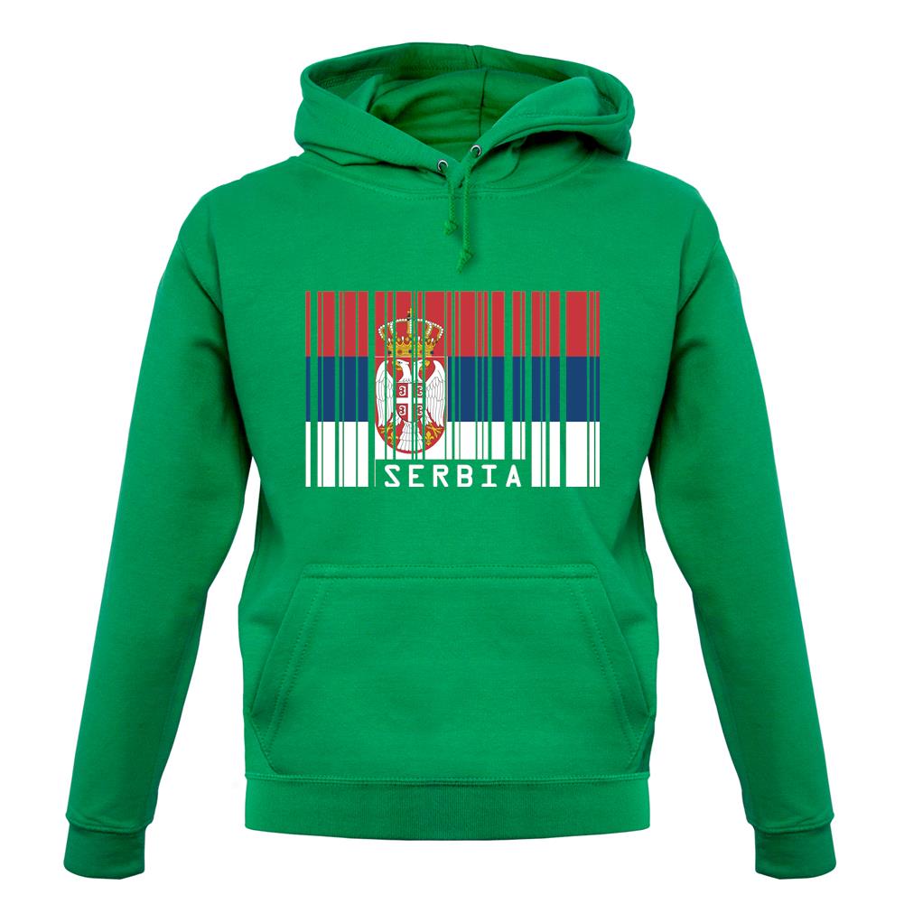 Serbia Barcode Style Flag unisex hoodie Serbia Barcode Style Flag unisex hoodie