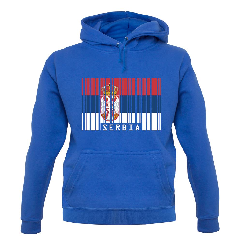 Serbia Barcode Style Flag unisex hoodie Serbia Barcode Style Flag unisex hoodie