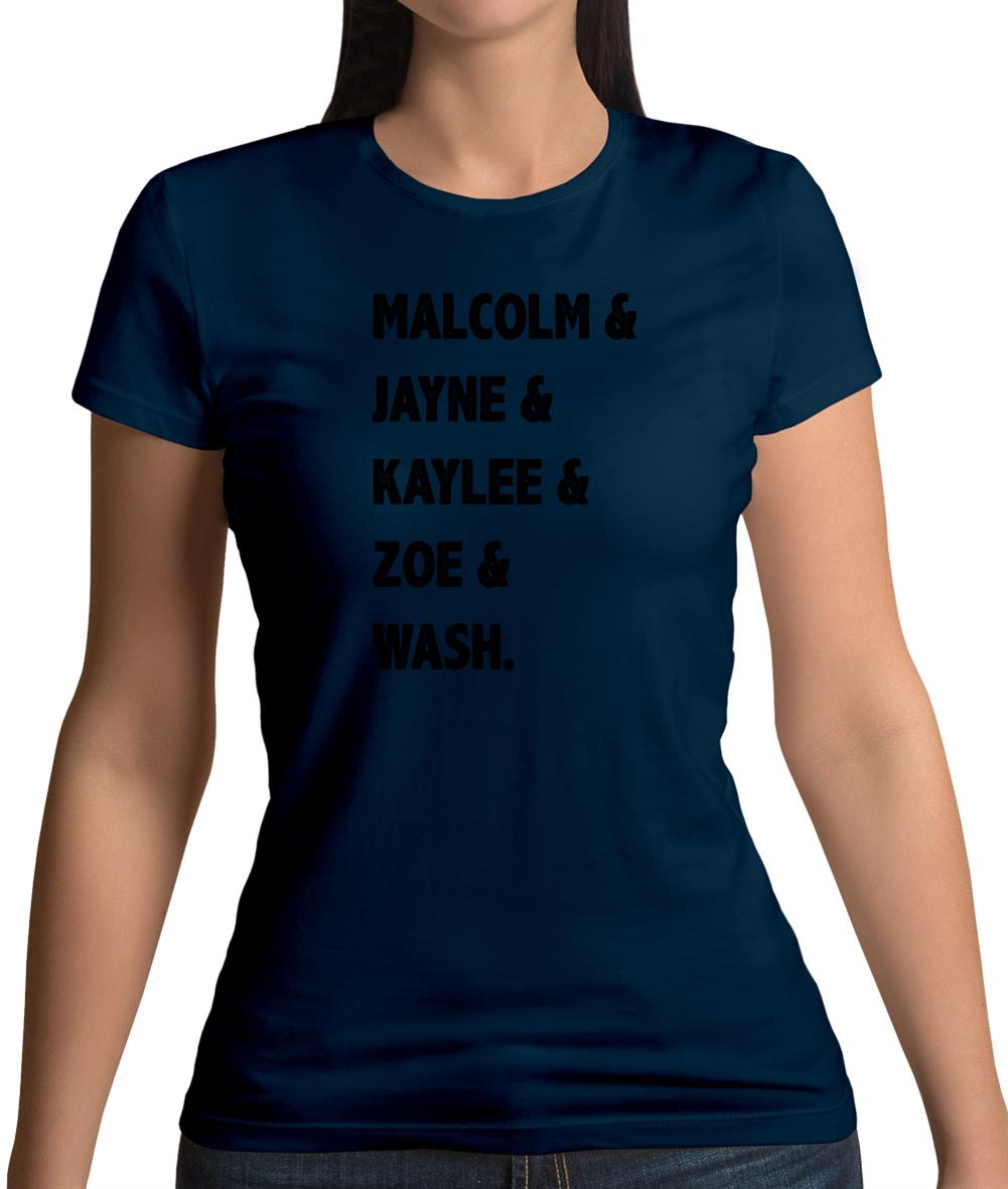 Malcolm & Jayne & Zoe Womens T-Shirt Malcolm & Jayne & Zoe Womens T-Shirt