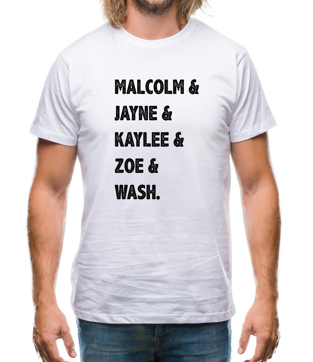 Serenity Crew List Mens T-Shirt Serenity Crew List Mens T-Shirt