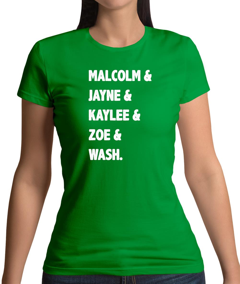 Serenity Crew List Womens T-Shirt Serenity Crew List Womens T-Shirt