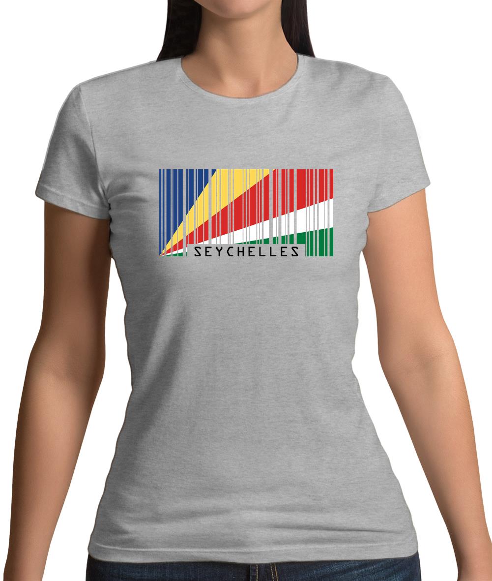 Seychelles Barcode Style Flag Womens T-Shirt Seychelles Barcode Style Flag Womens T-Shirt