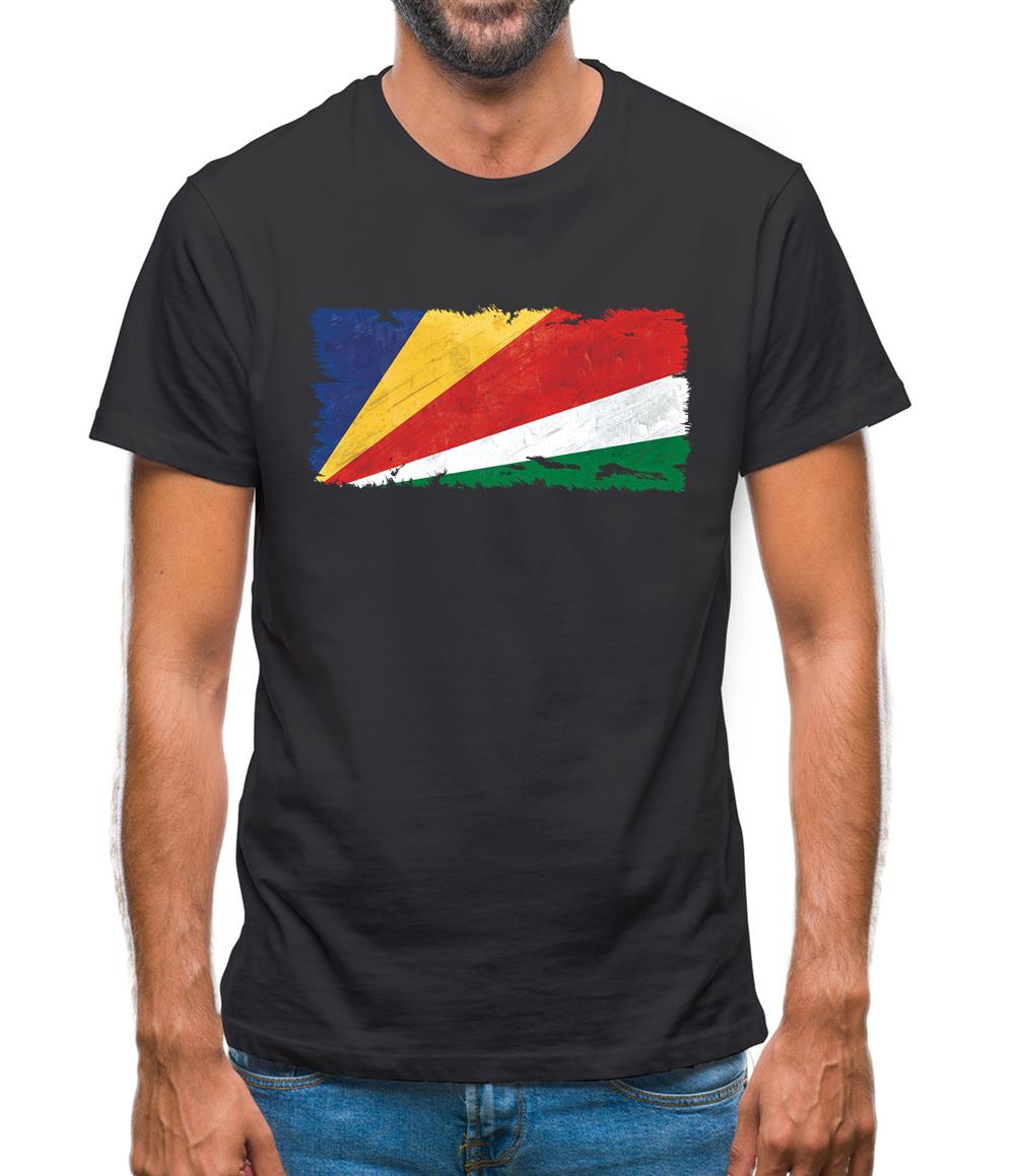 Seychelles Grunge Style Flag Mens T-Shirt Seychelles Grunge Style Flag Mens T-Shirt