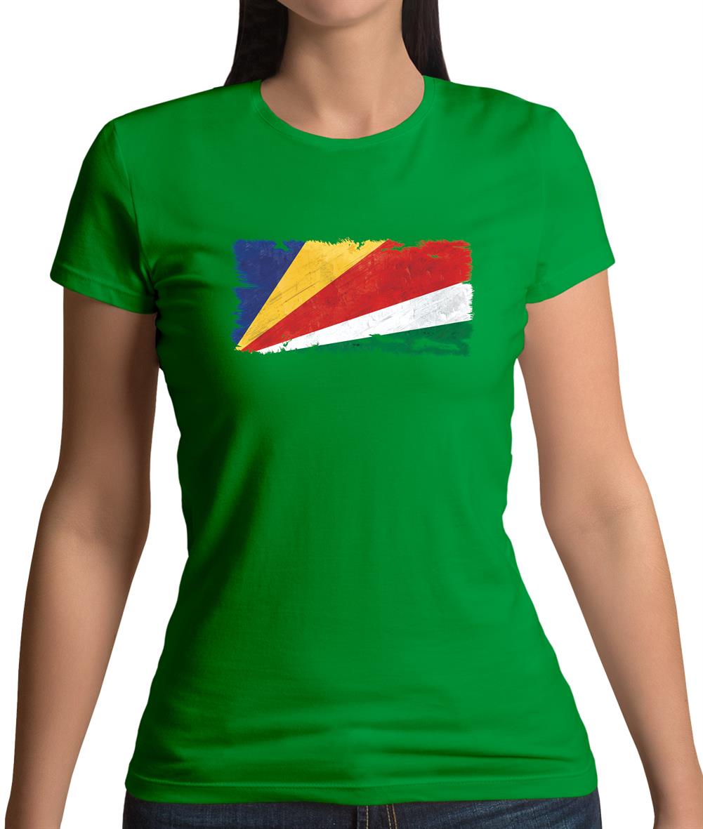 Seychelles Grunge Style Flag Womens T-Shirt Seychelles Grunge Style Flag Womens T-Shirt