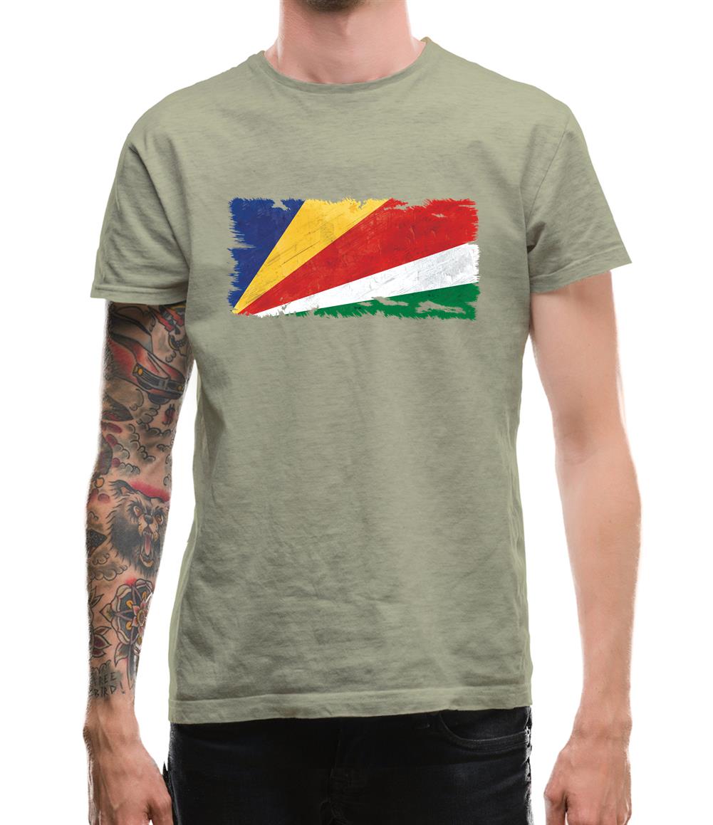 Seychelles Grunge Style Flag Mens T-Shirt Seychelles Grunge Style Flag Mens T-Shirt