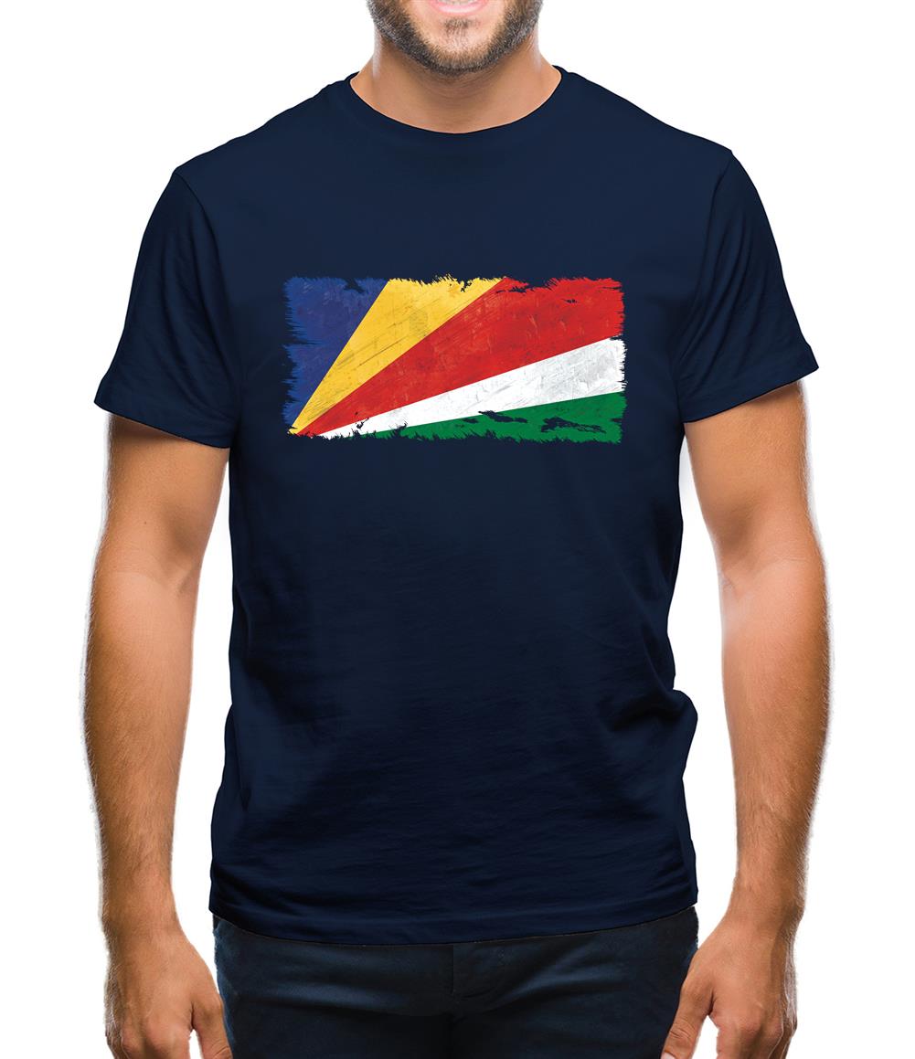 Seychelles Grunge Style Flag Mens T-Shirt Seychelles Grunge Style Flag Mens T-Shirt