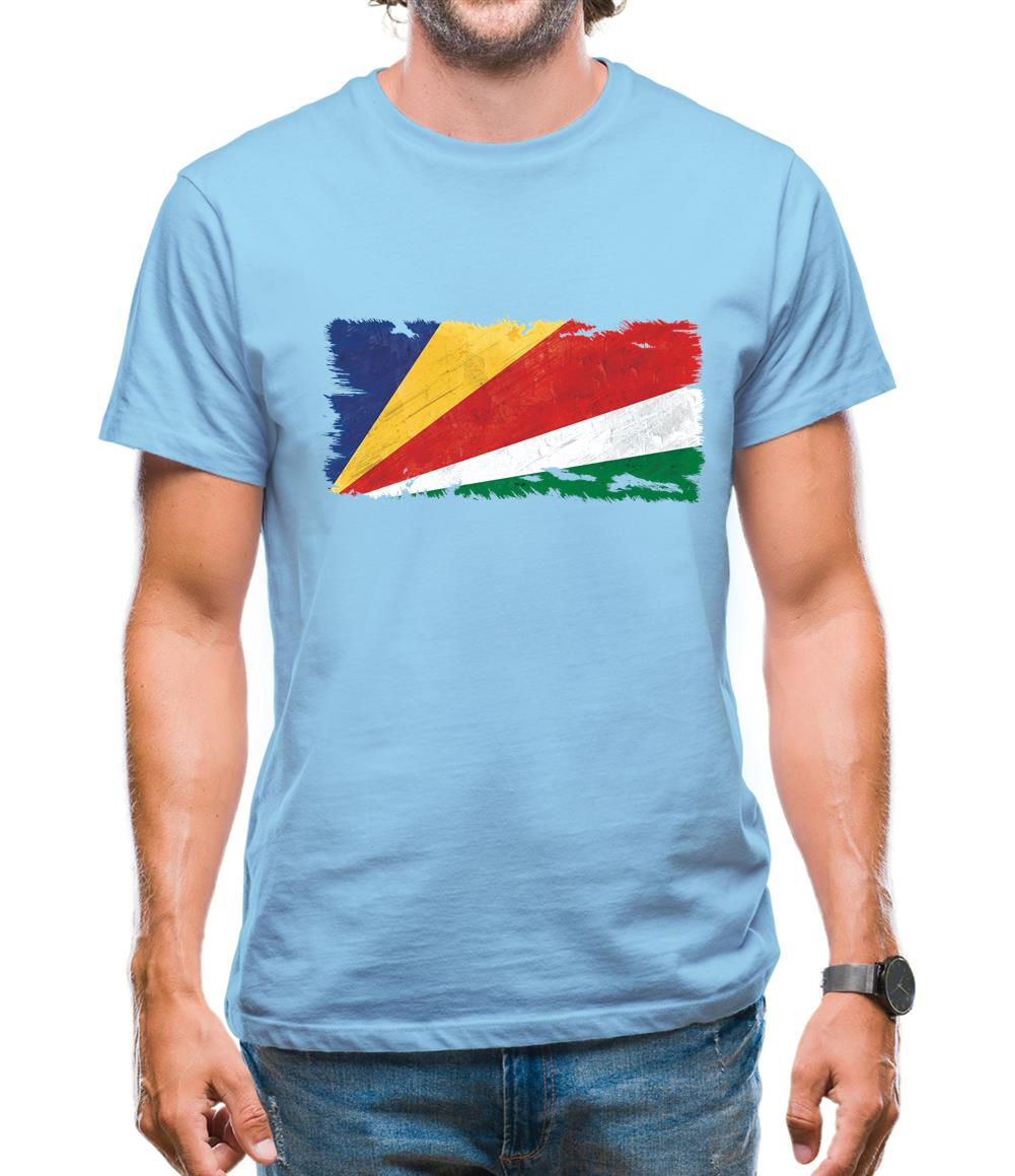 Seychelles Grunge Style Flag Mens T-Shirt Seychelles Grunge Style Flag Mens T-Shirt