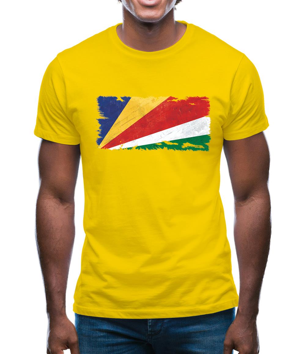 Seychelles Grunge Style Flag Mens T-Shirt Seychelles Grunge Style Flag Mens T-Shirt