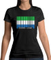 Sierra Leone  Barcode Style Flag Womens T-Shirt Sierra Leone  Barcode Style Flag Womens T-Shirt