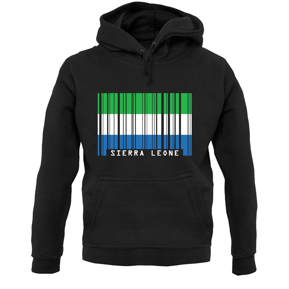 Sierra Leone  Barcode Style Flag Unisex Hoodie