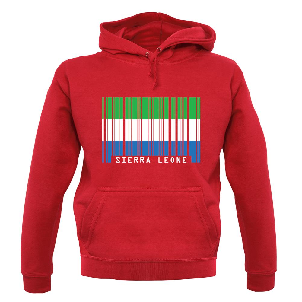 Sierra Leone  Barcode Style Flag unisex hoodie Sierra Leone  Barcode Style Flag unisex hoodie